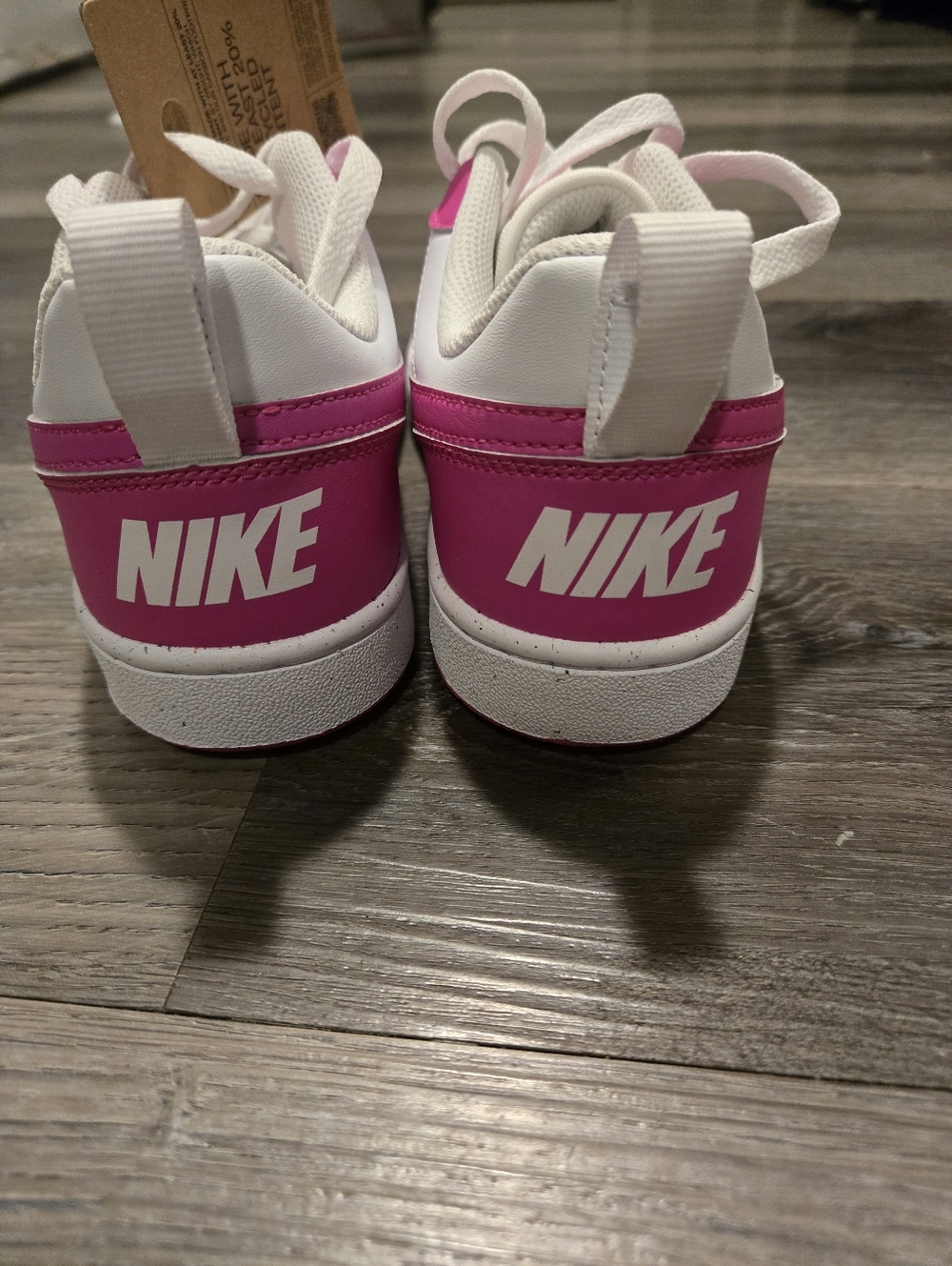 Nike Court Borough Low Pink/White Size 5.5 Y/ Also Fits Women 7 Brand New - Picture 9 of 11